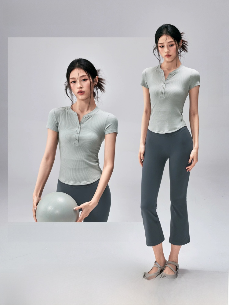 Yoga Pilates Girl - Fitness Girl Yoga Sportswear Short Sleeve