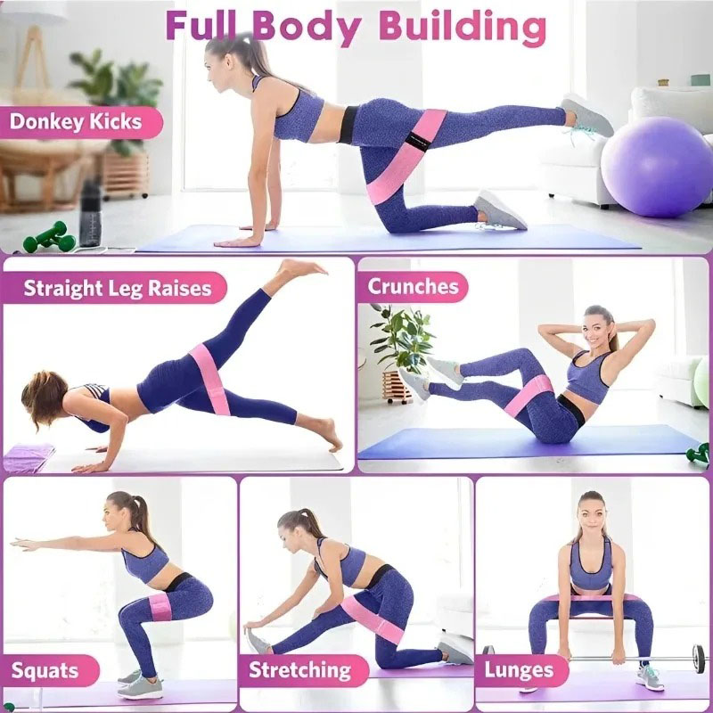 3Pcs Fabric Resistance Hip Boo - Pilates Yoga Board avaliação e preço
