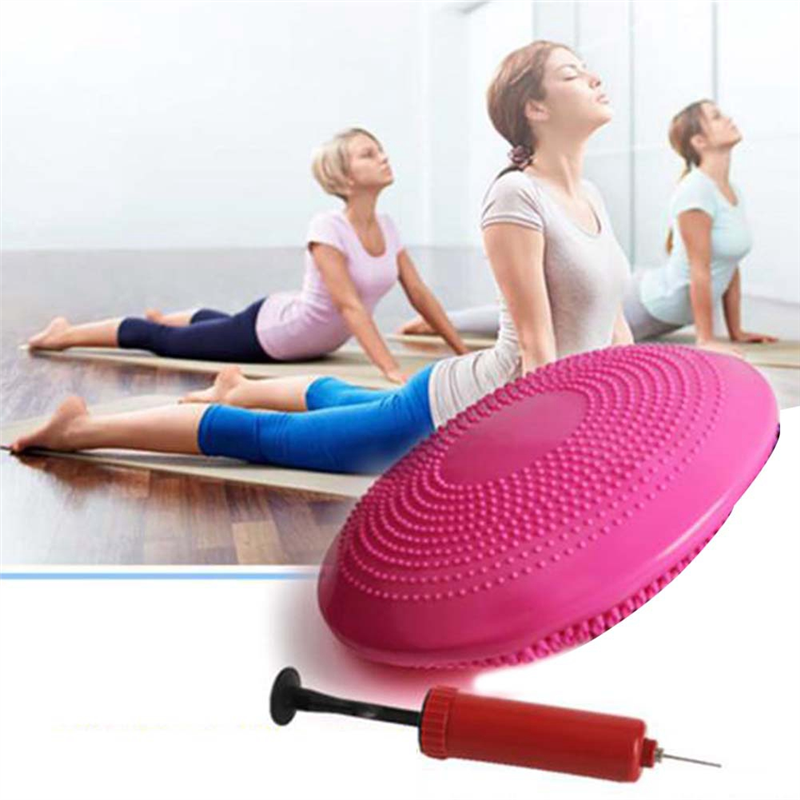 AEF5-Yoga Balls Massage Pad In - Exercise Disc Inflatable avaliação e preço