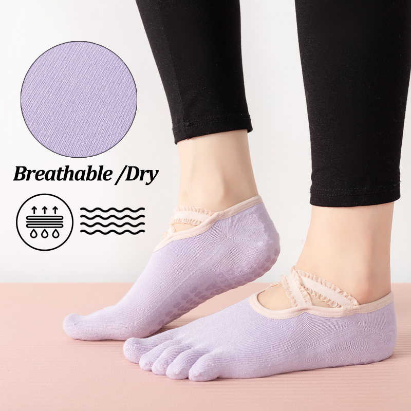 Ladies Non-Slip Pilates Socks  - Pilates Yoga Fitness avaliação e preço