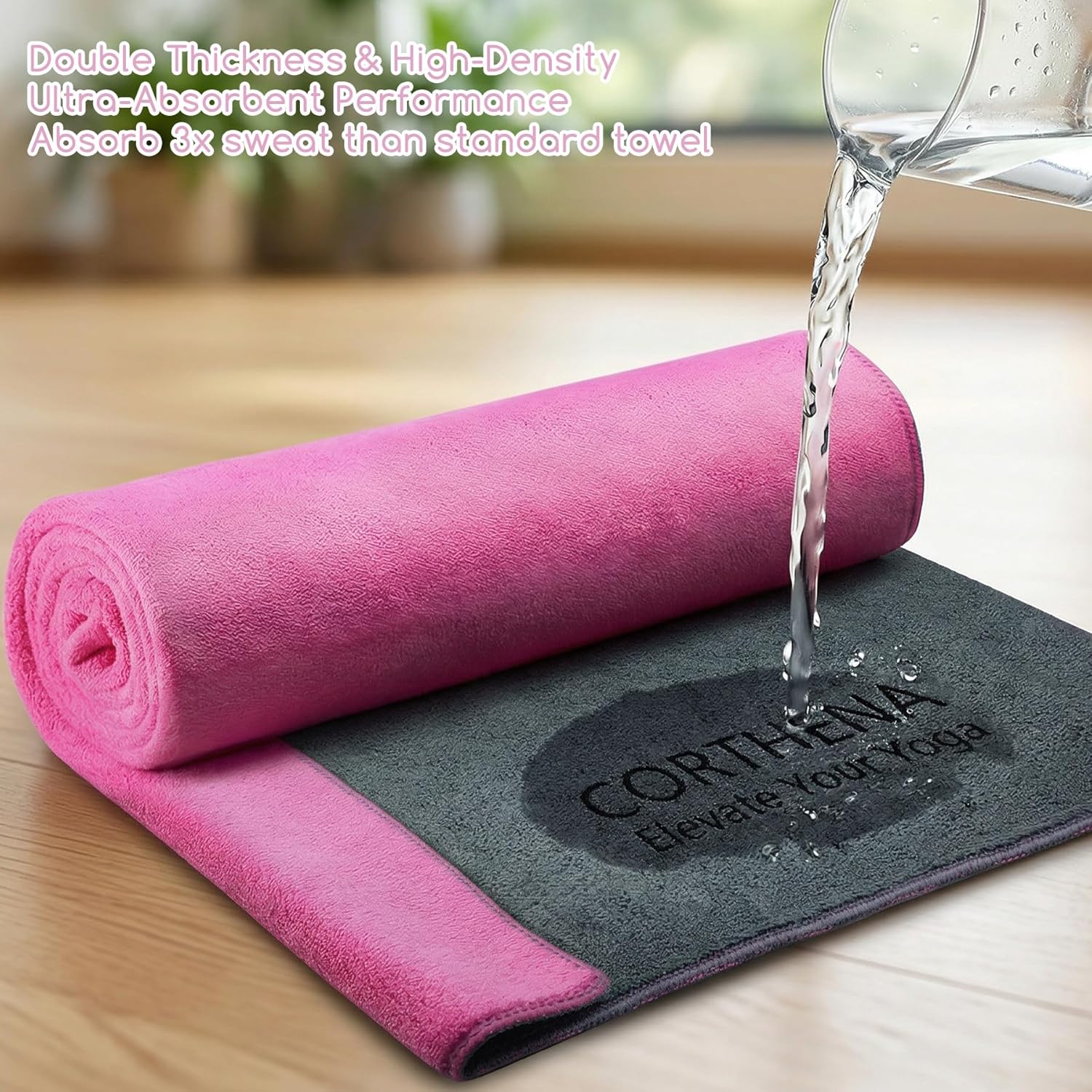 Yoga Mat Towel, Extra Thick 60 - Pilates Yoga Fitness avaliação e preço