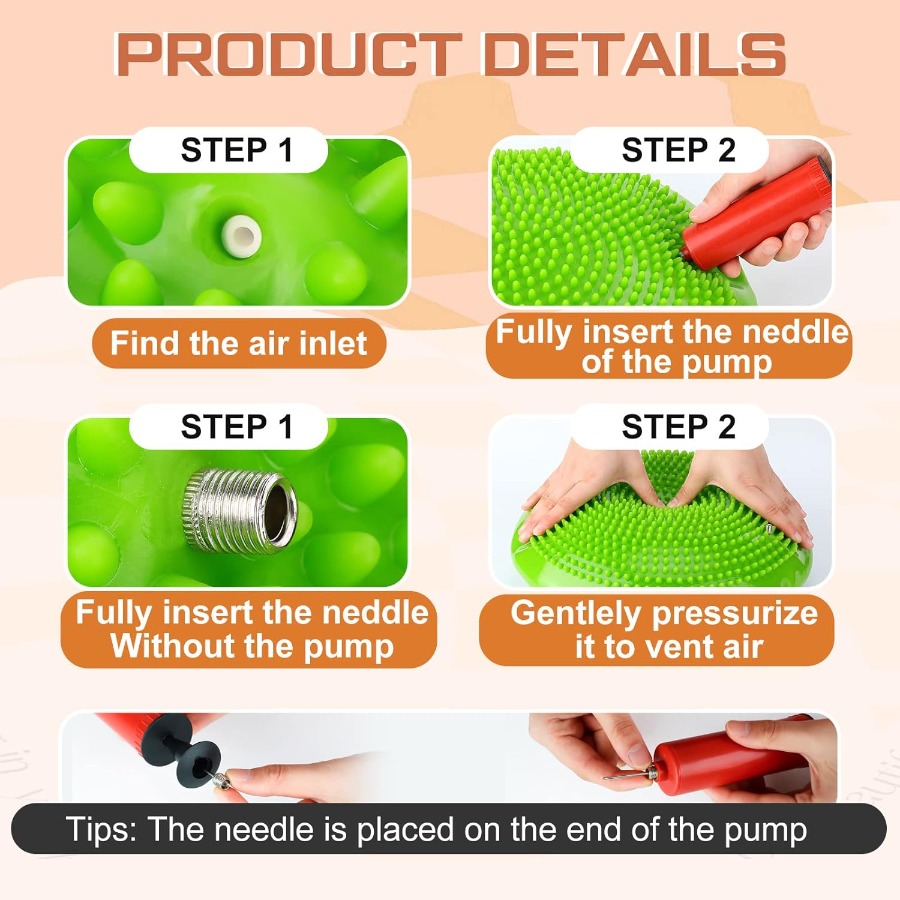6 Pcs Wiggle Seat Inflated Wob - Exercise Disc Inflatable avaliação e preço