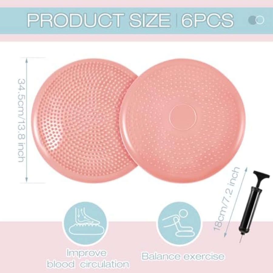 6 Pcs Wiggle Seat Inflated Wob - Exercise Disc Inflatable avaliação e preço