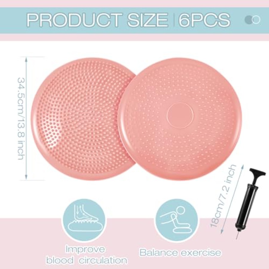 6 Pcs Wiggle Seat Inflated Wob - Exercise Disc Inflatable avaliação e preço
