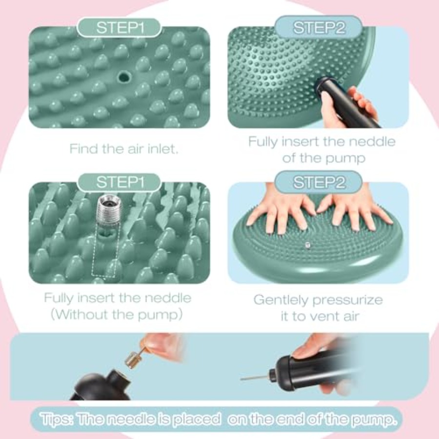6 Pcs Wiggle Seat Inflated Wob - Exercise Disc Inflatable avaliação e preço