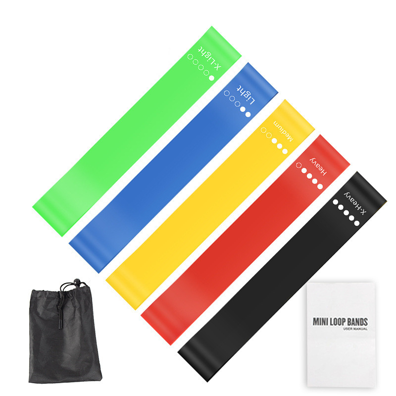 5Pcs TPE Resistance Bands Set  - Pilates Yoga Board avaliação e preço